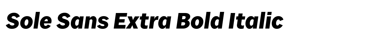 Sole Sans Extra Bold Italic